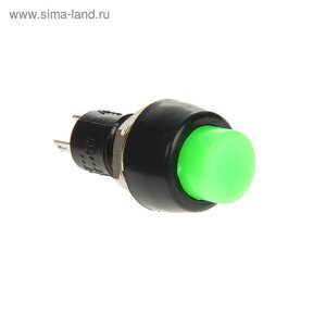 Выключатель-кнопка rexant PBS-20а, 250 в, 1а (2с), ON-OFF, micro, зеленая