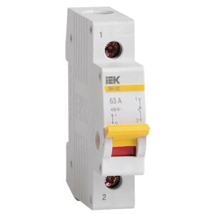Выключатель нагрузки IEK, ВН-32, 63 А, однополюсный, MNV10-1-063