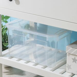 Ящик для хранения с крышкой «Кристалл XS Plus», 16 л, 38,927,521,5 см, цвет прозрачный