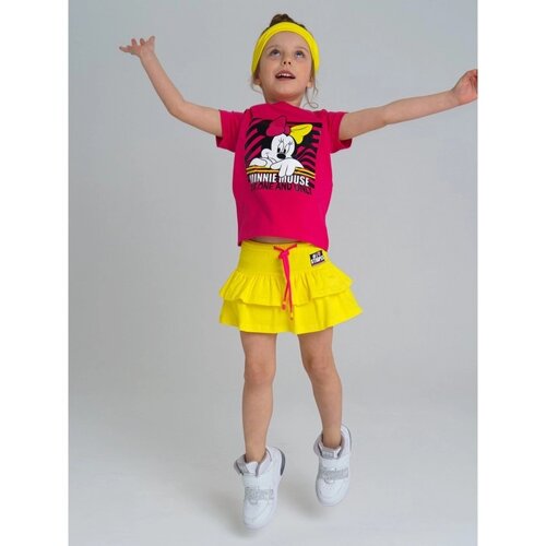 Юбка-шорты для девочки, рост 110 см, цвет жёлтый