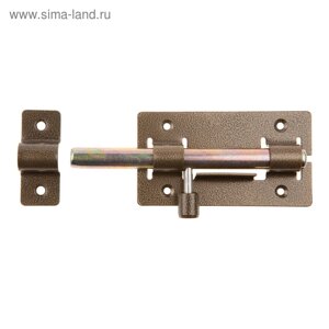 Задвижка накладная "РОССИЯ" ЗД-01 для дверей, d=14 мм, 64х115 мм, цвет бронза
