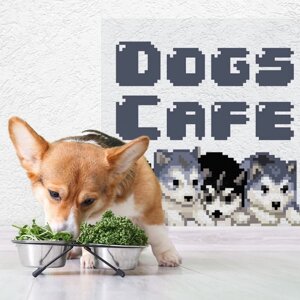 Защитная самоклеящаяся пленка на месте кормления/туалета питомца "Dogs caféХаски" 50х40 см