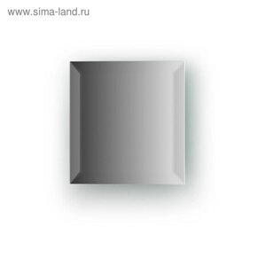 Зеркальная плитка с фацетом 15 мм, квадрат 15 х 15 см, серебро Evoform