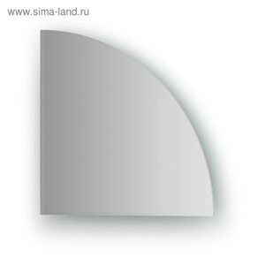 Зеркальная плитка с фацетом 5 мм, четверть круга 25 х 25 см, серебро Evoform