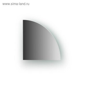 Зеркальная плитка со шлифованной кромкой четверть круга 15 х 15 см, серебро Evoform