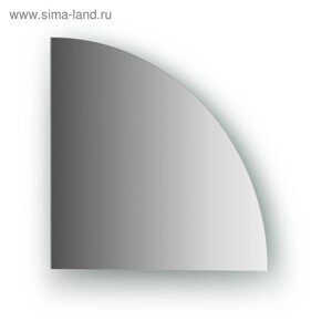 Зеркальная плитка со шлифованной кромкой четверть круга 25 х 25 см, серебро Evoform