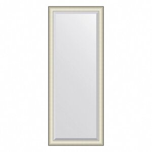 Зеркало Evoform в багетной раме, с фацетом, напольное, 78 мм, 79х200 см, цвет белая кожа с хромом