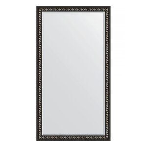 Зеркало напольное с фацетом в багетной раме, черный ардеко 81 мм, 110x199 см