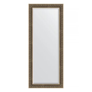 Зеркало напольное с фацетом в багетной раме, вензель серебряный 101 мм, 84x204 см