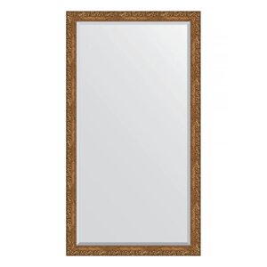 Зеркало напольное с фацетом в багетной раме, виньетка бронзовая 85 мм, 110x200 см