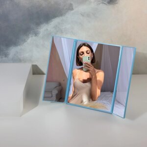 Зеркало настольное, зеркальная поверхность 5 15/11 15 см, цвет МИКС