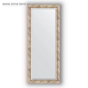 Зеркало с фацетом в багетной раме - прованс с плетением 70 мм, 63 х 153 см, Evoform