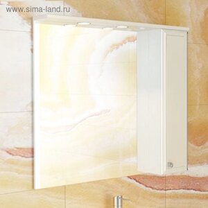 Зеркало шкаф Comforty Сочи 85 для ванной, 81.6х84х15.5 см, цвет белый