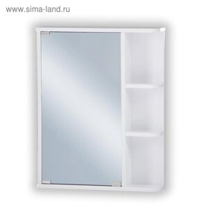Зеркало-шкаф для ванной комнаты "Стандарт 55" правый, 70 см х 55 см х 12 см