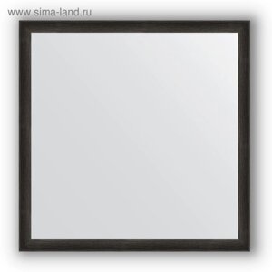 Зеркало в багетной раме - чёрный дуб 37 мм, 70 х 70 см, Evoform