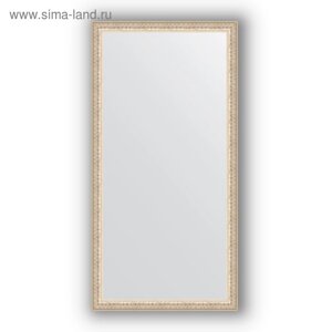 Зеркало в багетной раме - мельхиор 41 мм, 51 х 101 см, Evoform