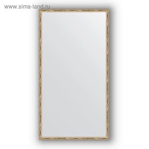 Зеркало в багетной раме - серебряный бамбук 24 мм, 57 х 107 см, Evoform