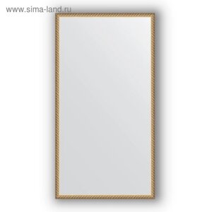Зеркало в багетной раме - витая латунь 26 мм, 58 х 108 см, Evoform