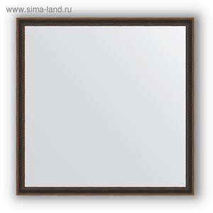 Зеркало в багетной раме - витой махагон 28 мм, 58 х 58 см, Evoform