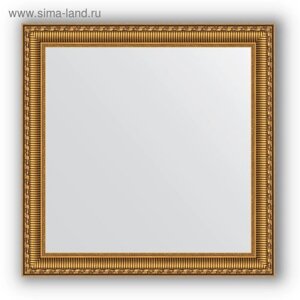 Зеркало в багетной раме - золотой акведук 61 мм, 64 х 64 см, Evoform