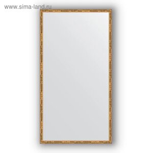 Зеркало в багетной раме - золотой бамбук 24 мм, 57 х 107 см, Evoform