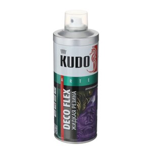 Жидкая резина, краска для декоративных работ KUDO DECO FLEX, серебро, KU-5335, 520 мл