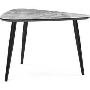 Журнальный стол Рамси мрамор серый металл, черный 60x60x41 см