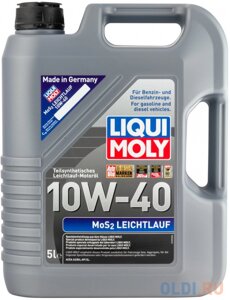 2184 LiquiMoly П/с. мот. масло MoS2 Leichtlauf 10W-40 (5л)