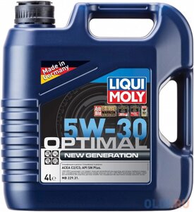 39031 LiquiMoly НС-синт. мот. масло Optimal New Generation 5W-30 (4л)