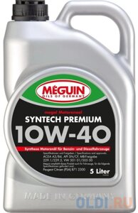 4338 Meguin НС-синт. мот. масло Megol Motorenoel Syntech Premium 10W-40 CF/SN A3/B4 (5л)