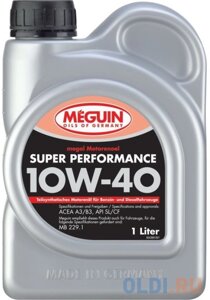 4366 Meguin П/с. мот. масло Megol Motorenoel Super Performance 10W-40 CF/SL A3/B3 (1л)