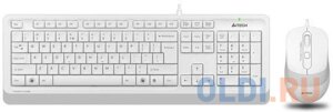 A-4Tech Клавиатура + мышь A4 Fstyler F1010 WHITE клав: белый/серый мышь: белый/серый USB [1147556]