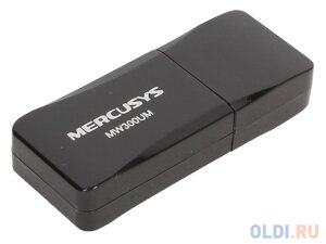 Адаптер Mercusys MW300UM Мини USB-адаптер 300 Мбит/с 2,4 ГГц, 2 встроенные антенны