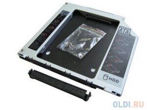 Адаптер оптибей 9,5 mm Espada SS95U mm (optibay, hdd caddy) SATA/miniSATA (SlimSATA) для подключения HDD/SSD 2,5” к ноутбуку