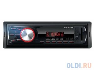 Автомагнитола digma DCR-220R USB MP3 FM 1DIN 4x45вт черный