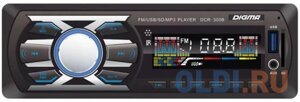 Автомагнитола digma DCR-300B USB MP3 FM 1DIN 4x45вт черный