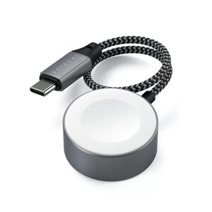 Беспроводная зарядка Satechi USB-C Magnetic Charging Cable для Apple Watch Серая ST-TCAW7CM