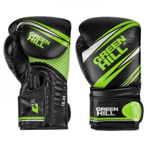 BGT-2279 Перчатки боксерские TEK7 черно-зеленый, 12oz