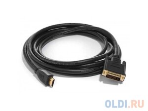 Bion Кабель HDMI-DVI-D 19M/19M, single link, экран, позолоченные контакты, 1.8м, черный [BXP-CC-HDMI-DVI-018]