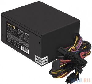 Блок питания 550W exegate 550PPX (ATX, APFC, SC, кпд 80%80 PLUS), 14cm fan, 24pin,4+4) pin, pcie, 5xsata, 4xide, FDD, кабель 220V с защитой от выде