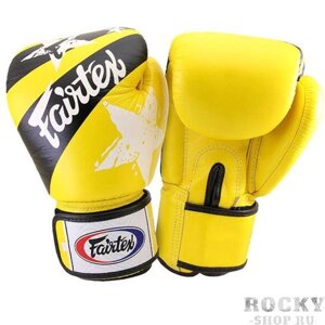 Боксерские перчатки Nation Print, желтые, 10 oz