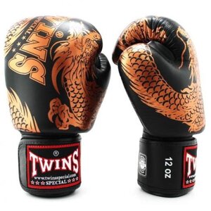 Боксерские перчатки TWINS FBGV-49 New Dragon Black Copper, 14 OZ