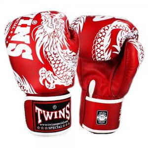 Боксерские перчатки TWINS FBGV-49 New Dragon Red White, 12 OZ