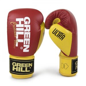 Боксерские перчатки ULTRA красно-желтые, 12oz