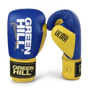 Боксерские перчатки ULTRA сине-желтые, 12oz