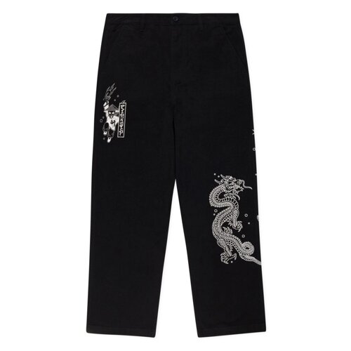 Брюки ripndip ryu wide leg black