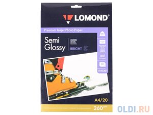 Бумага Lomond A4 260г/кв. м Semi Glossy [1103301] 20л