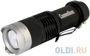 Camelion LED5135 (фонарь, черный, LED XPE, ZOOM, 3 реж 1XLR6 в компл., алюм., откр. блистер)