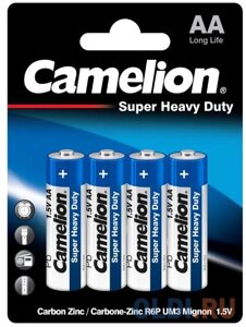 Camelion R 6 Blue BL-4 (R6P-BP4B, батарейка,1.5В) (4 шт. в уп-ке)