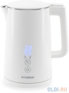 Чайник электрический Hyundai HYK-S5508 2200 Вт белый 1.5 л металл/пластик